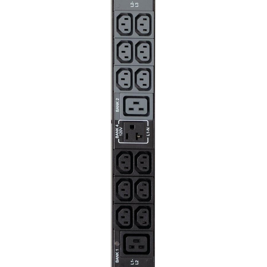 3-Phase Monitored PDU - Vertical Rack Power Distribution Unit 5.8kW | TecISoft PDU3EVN6L2120