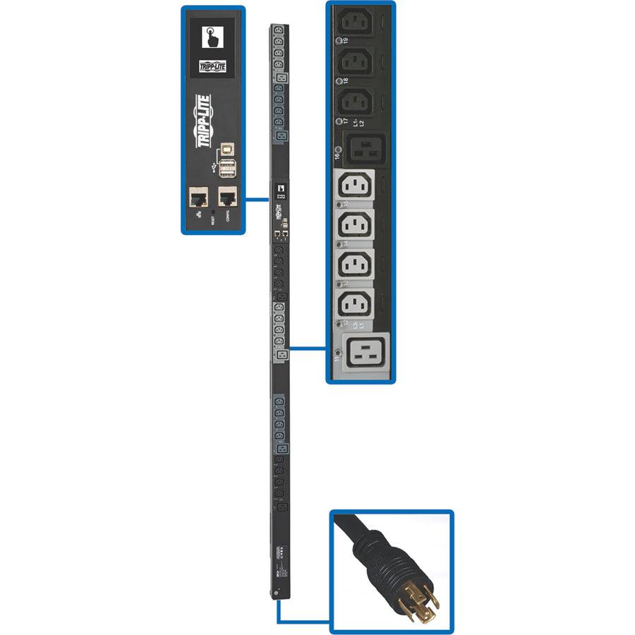 3-Phase Switched PDU, C13 & C19 Outlets, 6-ft L21-20P, TAA PDU3EVSR6L2120