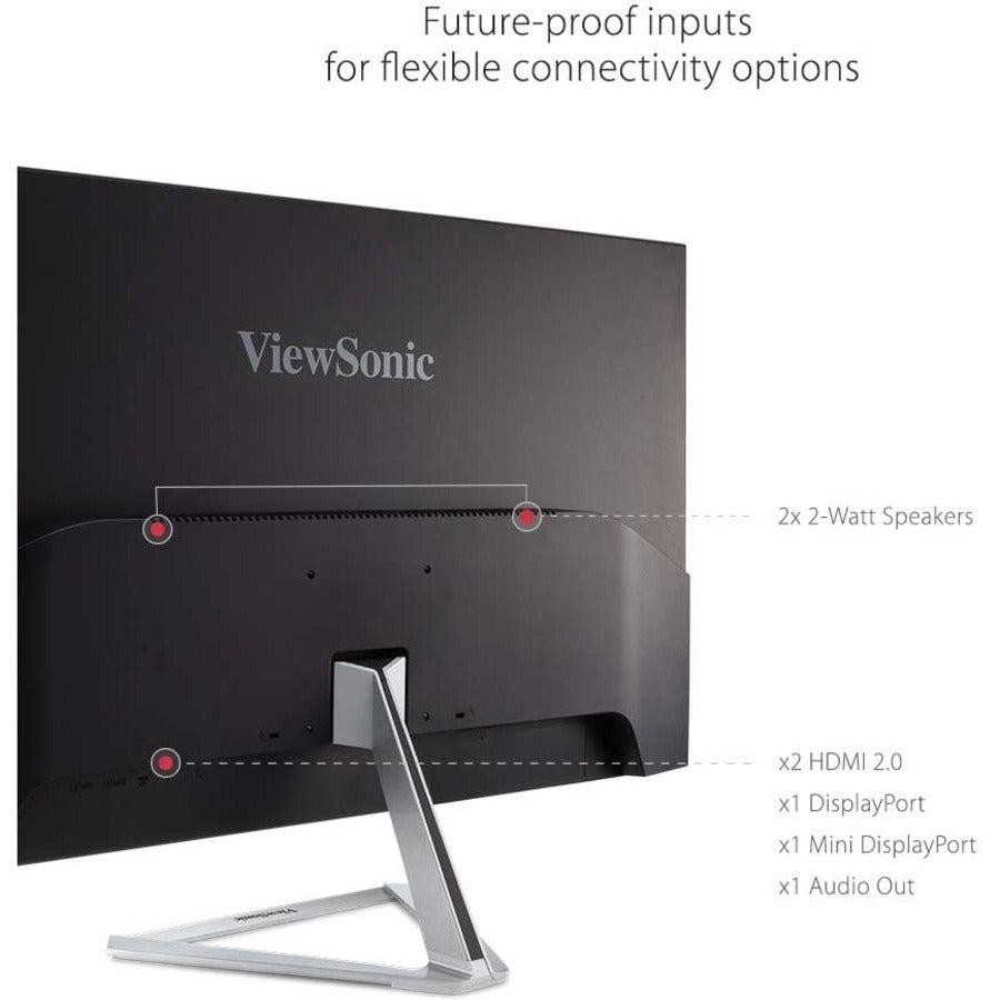 32 Inch Gaming Monitor - ViewSonic VX3276-4K-MHD 4K UHD Frameless Entertainment Monitor