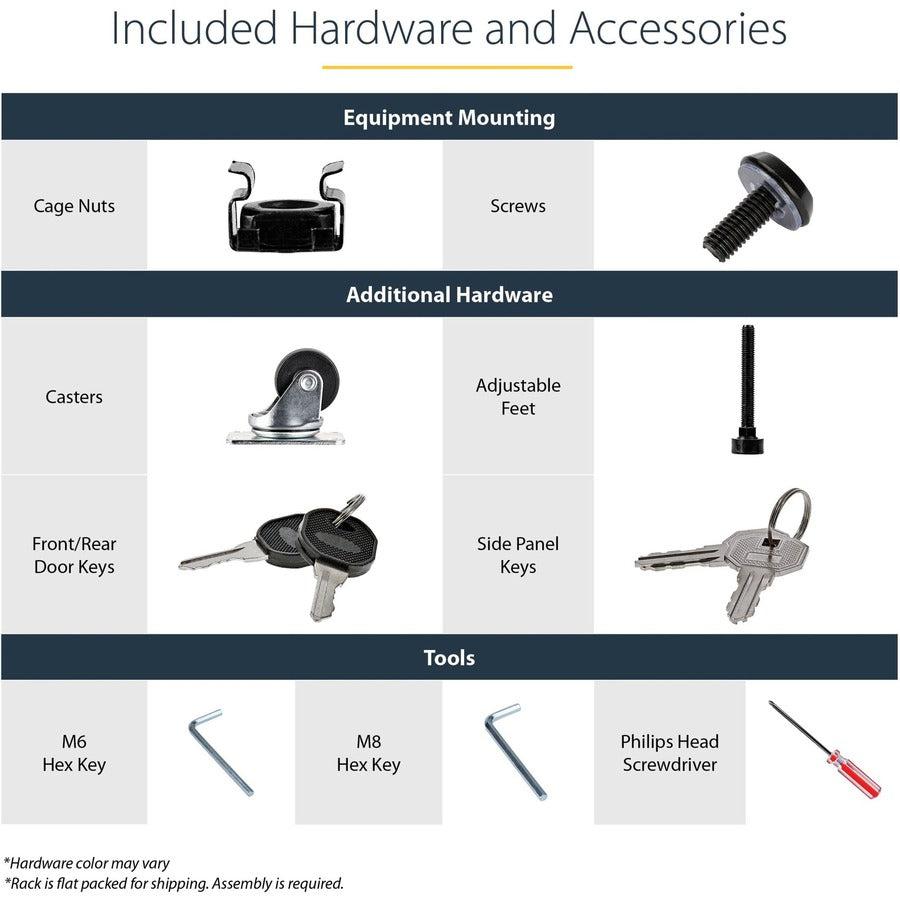 32U Server Rack Cabinet - Lockable Enterprise Data Center Solution | StarTech RK3236BKF