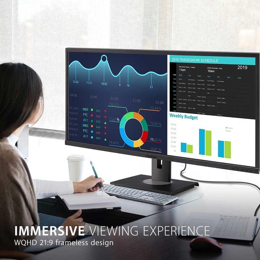 34 Inch Ultrawide Monitor - USB-C Docking Display (90W) | ViewSonic VG3456