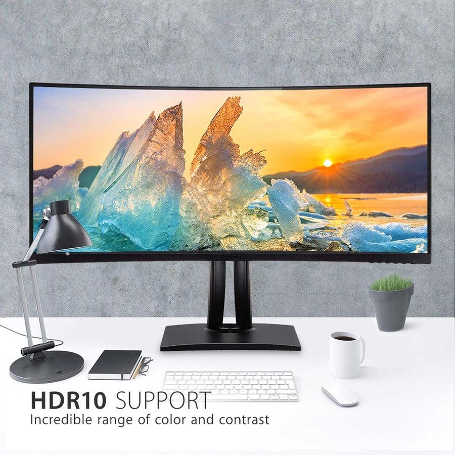 38 Inch Monitor Curved - ViewSonic VP3881a WQHD+ Pantone Validated Professional Display | TecISoft