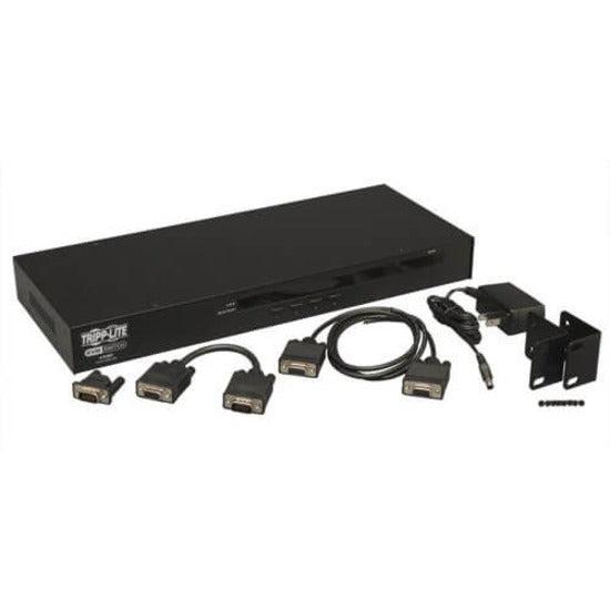 4-Port 1U Rack Mount KVM Switch - USB/PS2 On-Screen Display | Tripp Lite B042-004