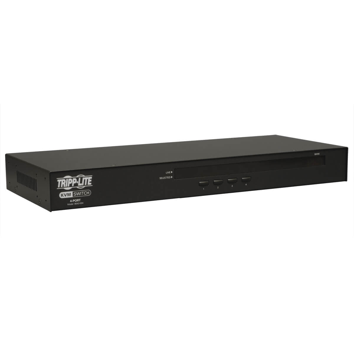 4-Port 1U Rack Mount KVM Switch - USB/PS2 On-Screen Display | Tripp Lite B042-004
