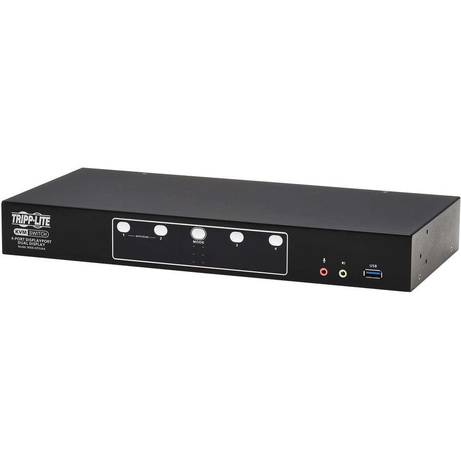 4-Port DisplayPort Dual-Display KVM Switch - 4K 60 Hz, USB 3.2 Gen 1 B006-DP2UA4