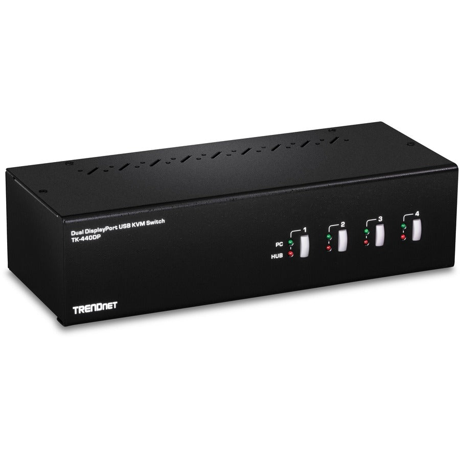 4-Port DisplayPort KVM Switch Dual Monitor - Multi-Computer Control | Tecisoft TK-440DP