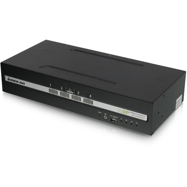 4-Port Dual View Secure KVM Switch - IOGEAR GCS1424TAA4C-UN DisplayPort/HDMI CAC Support | TecISoft