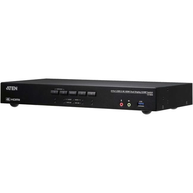 4 Port KVMP Switch - USB 3.0 4K HDMI Dual Display Solution | ATEN CS1844