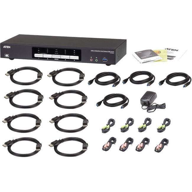 4-Port USB 3.0 4K DisplayPort Dual Display KVMP™ Switch CS1944DP