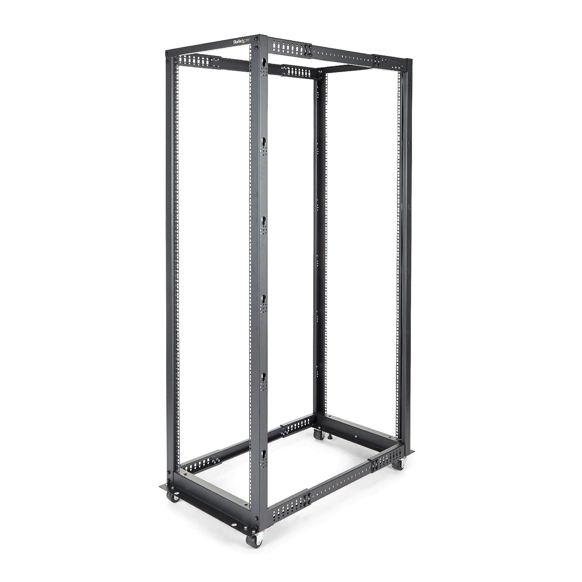42U Mobile Open Frame Server Rack - Adjustable Depth | StarTech 4POSTRACK42