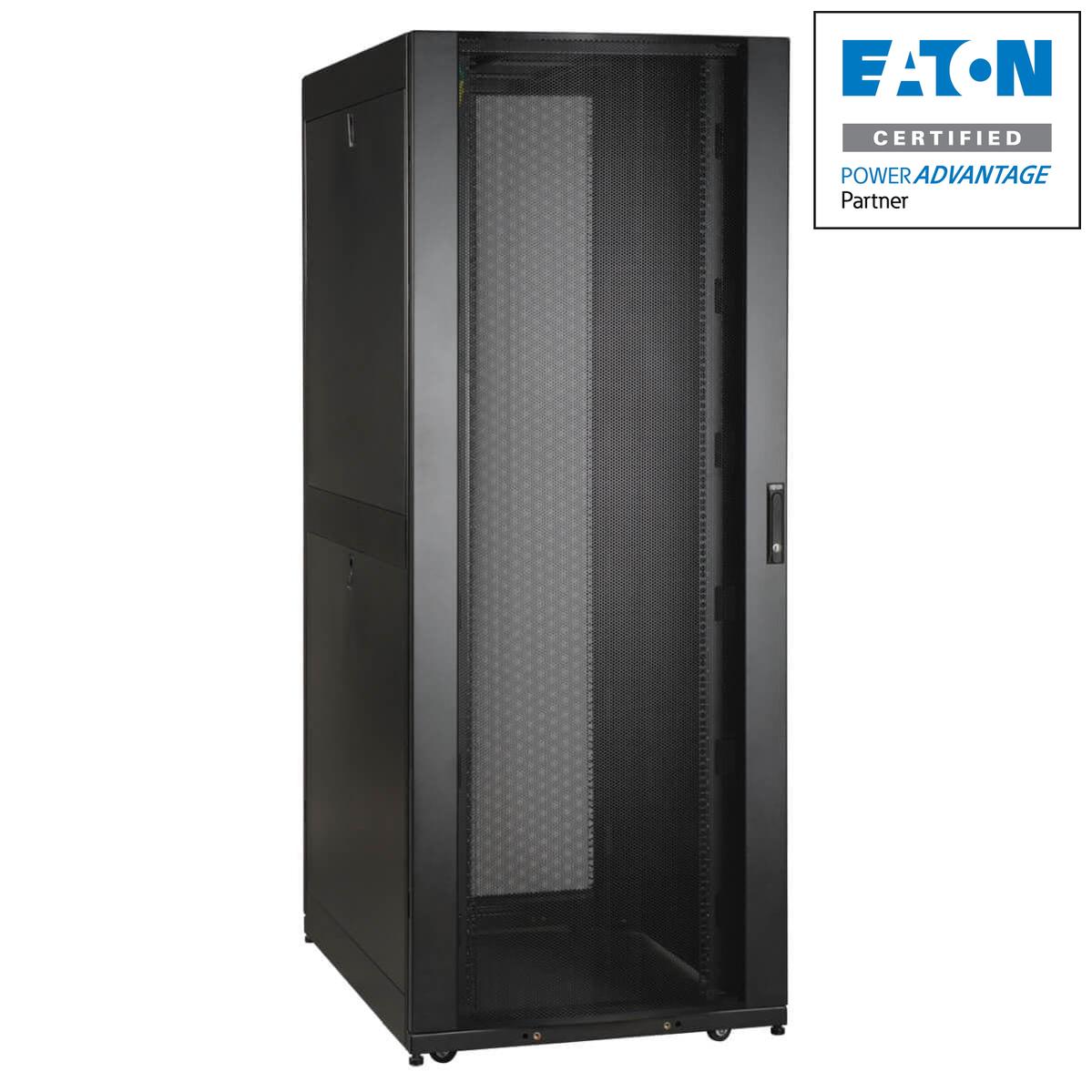 42U Server Rack Cabinet - Wide Standard-Depth with Doors | Tripp Lite SR42UBWD