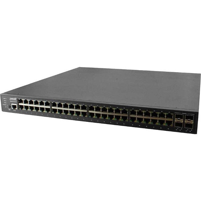 48-Port Managed Gigabit Ethernet PoE+ Switch with SFP+ Uplinks - Enterprise Network Infrastructure | TecISoft SM48TAT4XA-RP-NA
