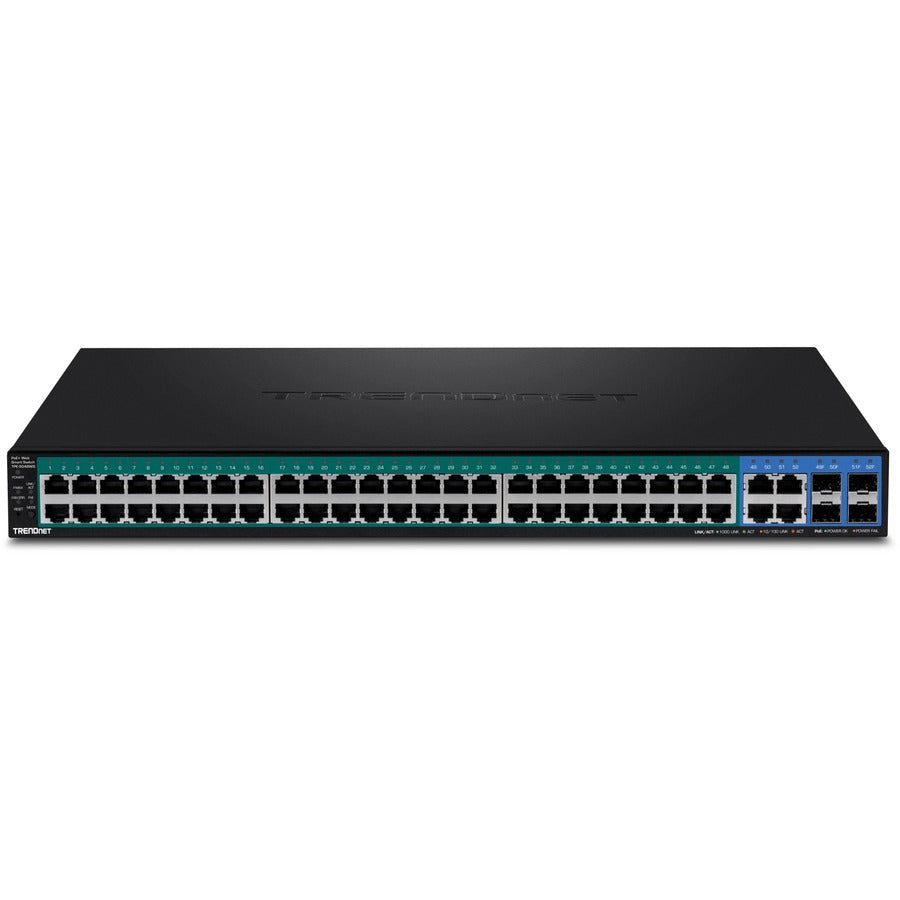 48 Port PoE Switch - 52-Port Gigabit Web Smart PoE+ Switch | TRENDnet TPE-5048WS