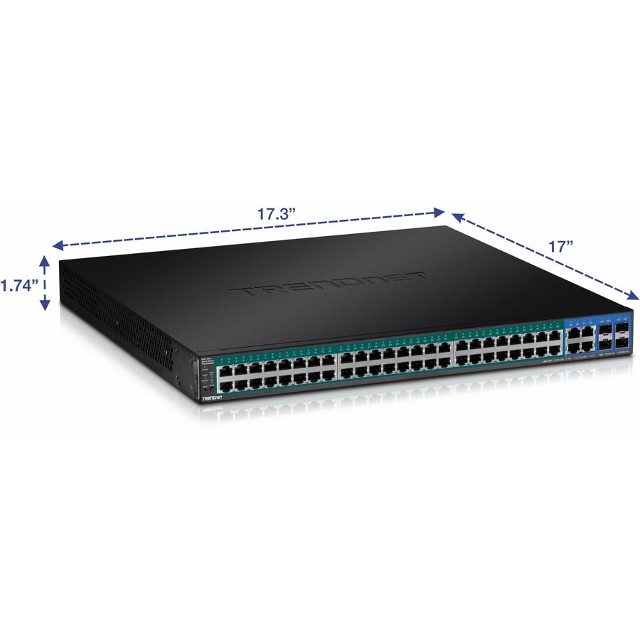 48 Port PoE Switch - 52-Port Gigabit Web Smart PoE+ Switch | TRENDnet TPE-5048WS