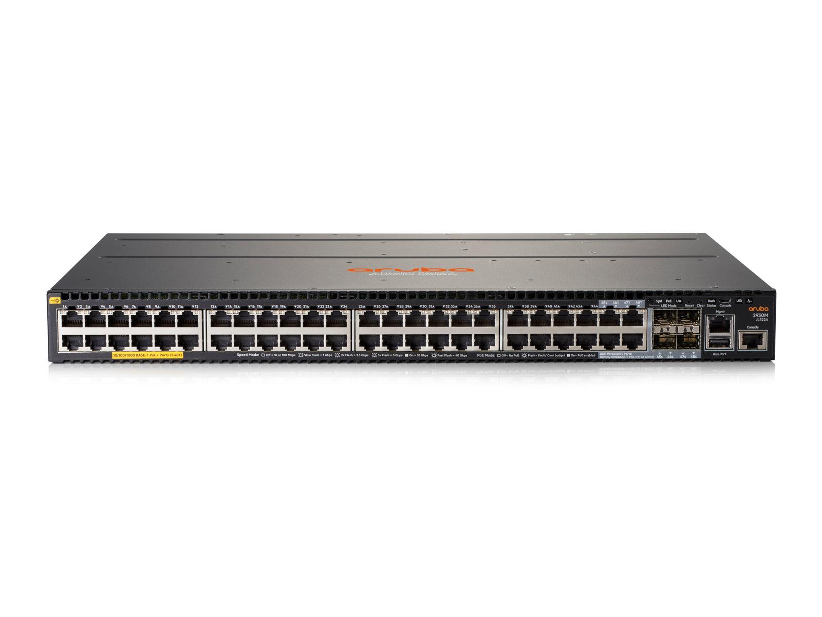 48 Port PoE Switch - HPE Aruba 2930M Enterprise Edge Security | JL322A