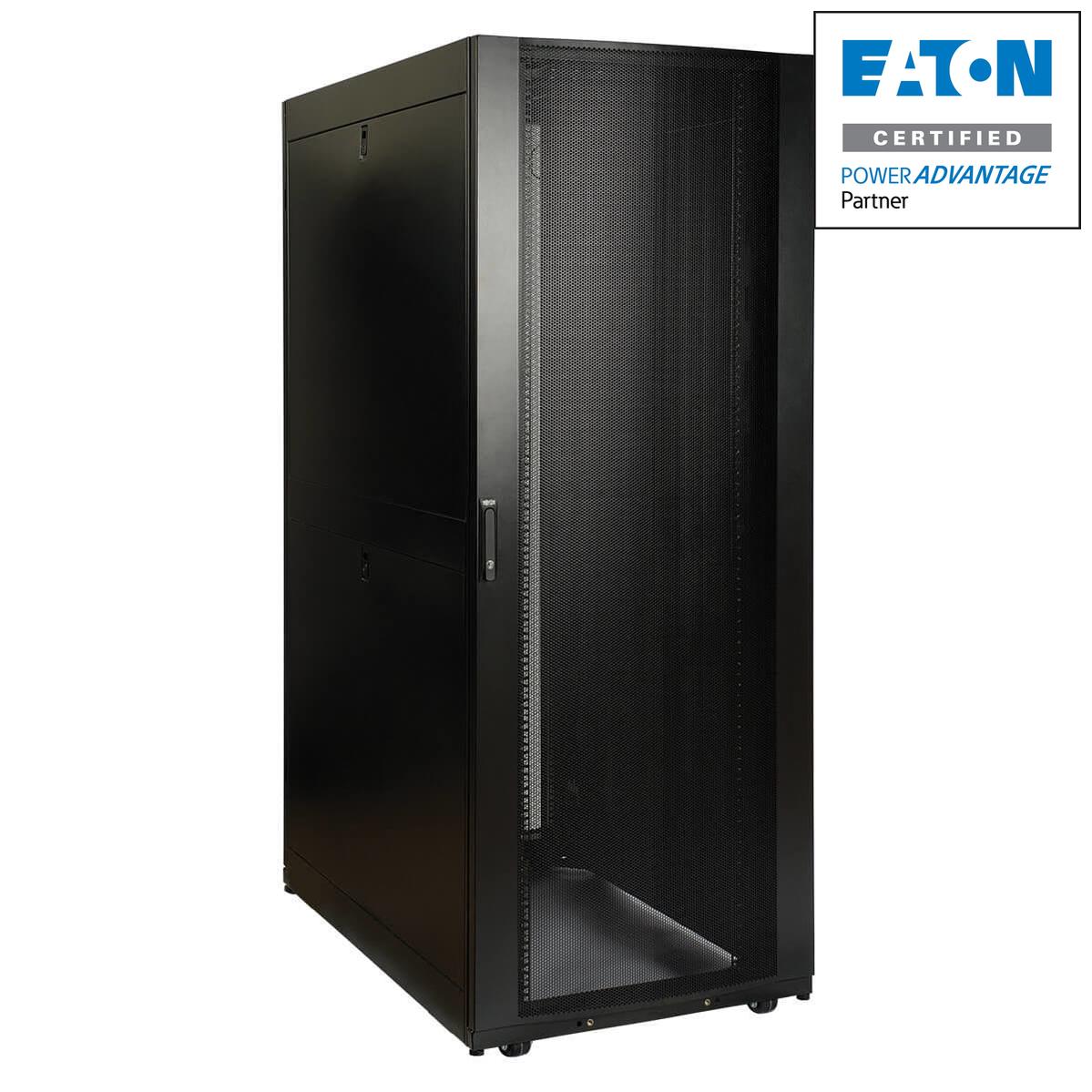 48U SmartRack Deep Wide Server Rack Enclosure Cabinet with Doors | Tripp Lite SR48UBDPWD