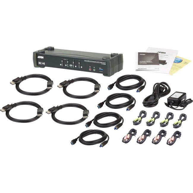 4K DisplayPort KVM Switch - Dual Monitor Control Solution | TecSoft CS1924M