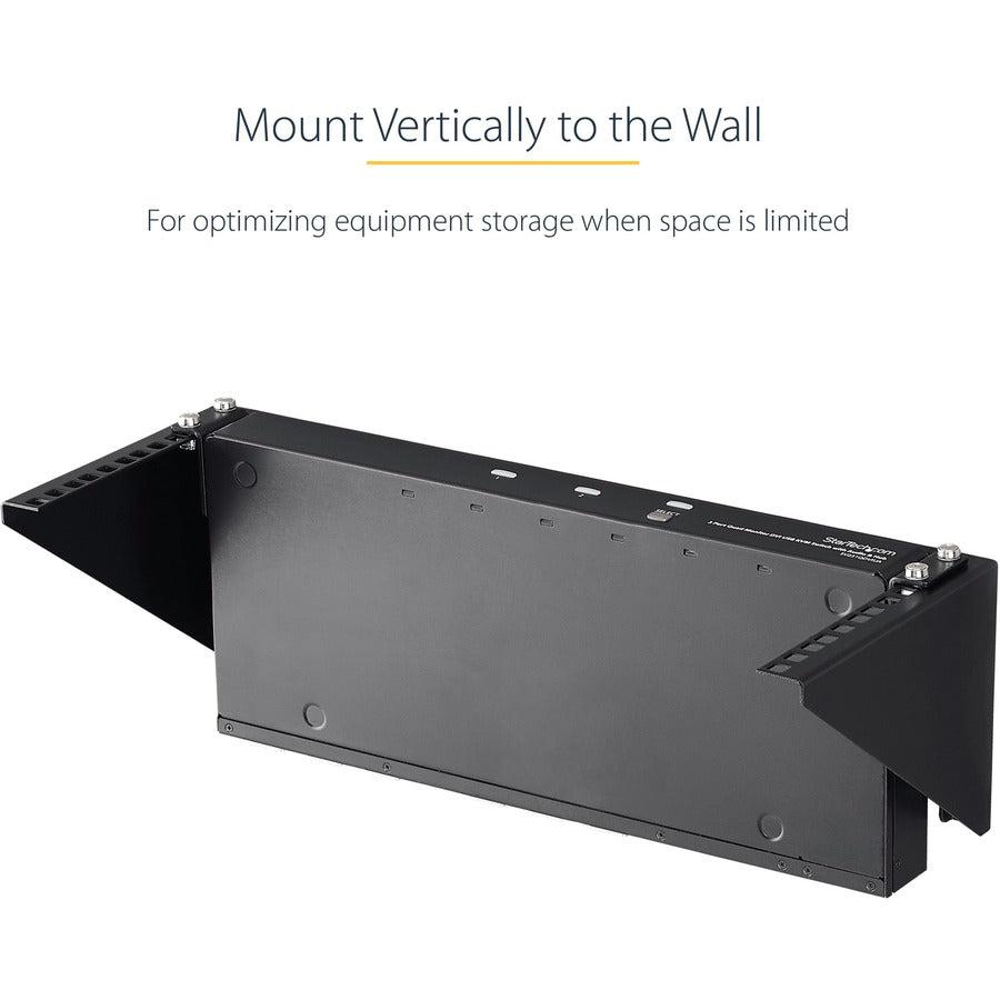 4U Wall Mount Rack Bracket - Vertical 19 Inch Equipment Mount | StarTech RK419WALLV