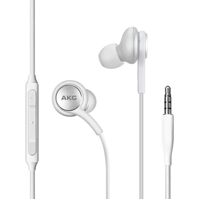 4XEM 3.5mm AKG Earphones with Mic and Volume Control (White) 4XSAMEARAKGW