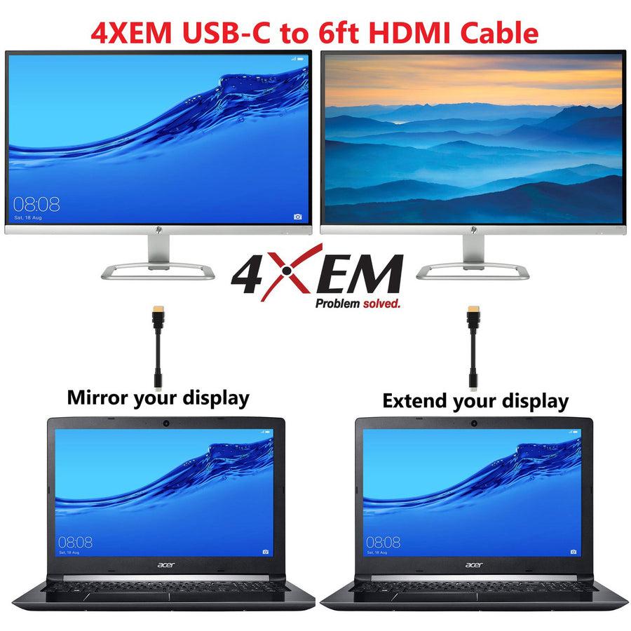 4XEM USB-C to HDMI Cable 4XUSBCHDMI6B
