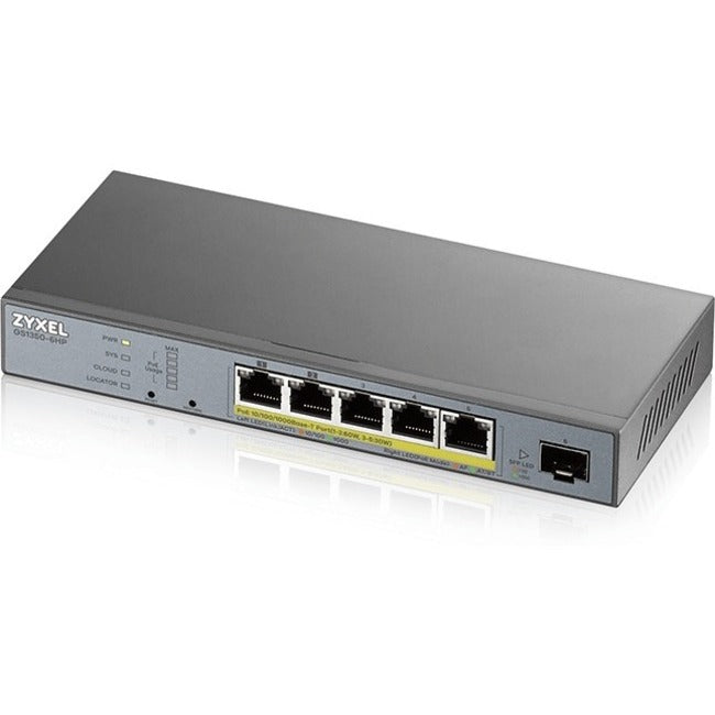 5-Port Gigabit PoE Smart Managed Switch - Cloud Surveillance | Zyxel GS1350-6HP