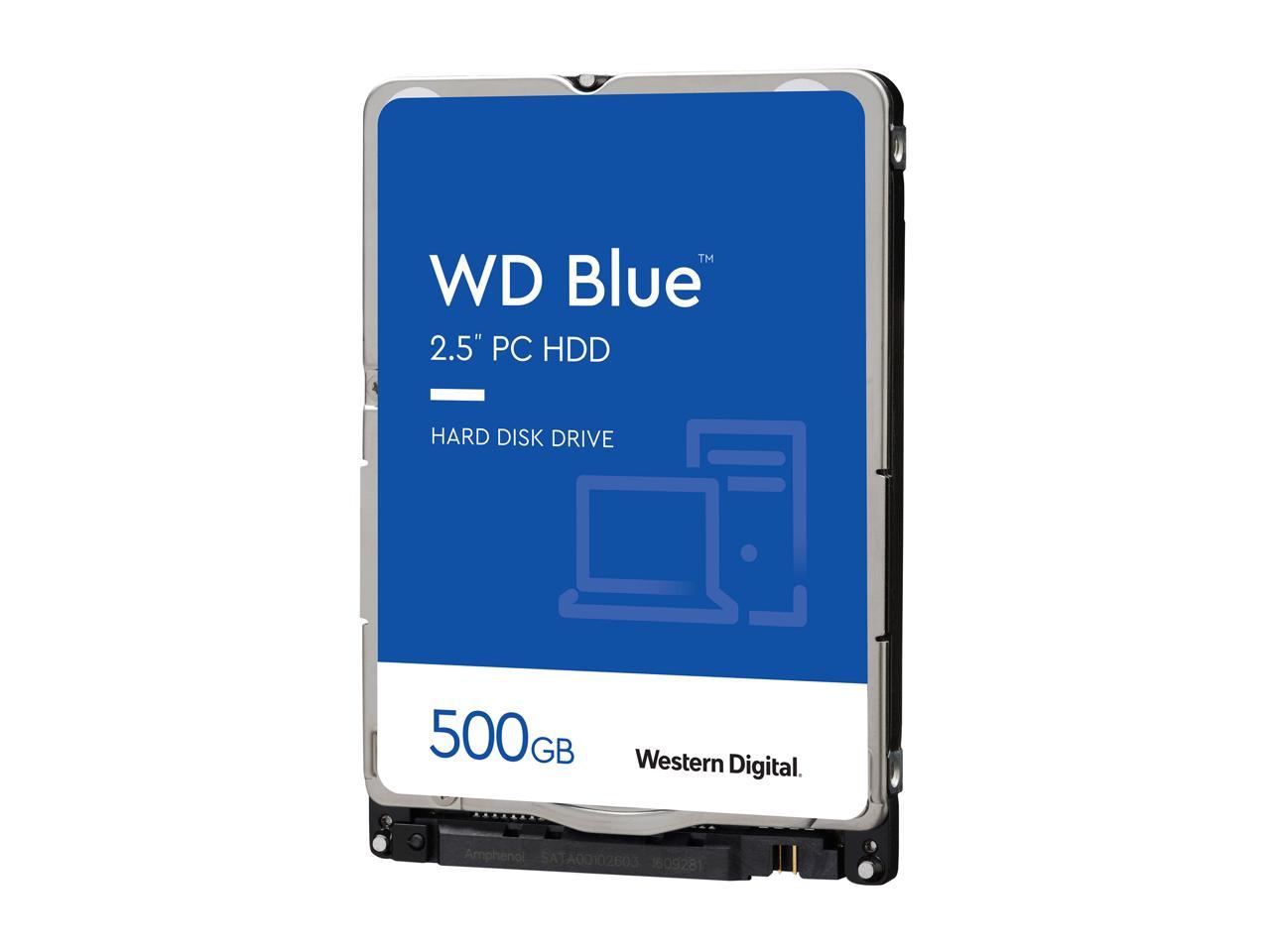 500GB Mobile Hard Drive - WD Blue 2.5-Inch SATA CMR | Tecisoft WD5000LPCX