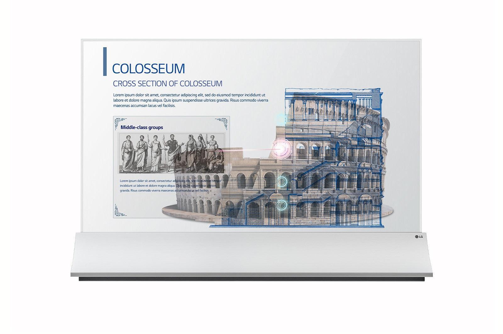 55" FHD Transparent OLED Signage - High Transparency Digital Display | LG Electronics 55EW5PG-S