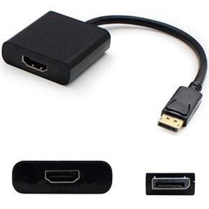 5Pk Hp Qk108Av Compatible Displayport 1.2 Male To Hdmi 1.3 Female Black Adapters Which Requires Dp++ For Resolution Up To 2560X1600 (Wqxga)