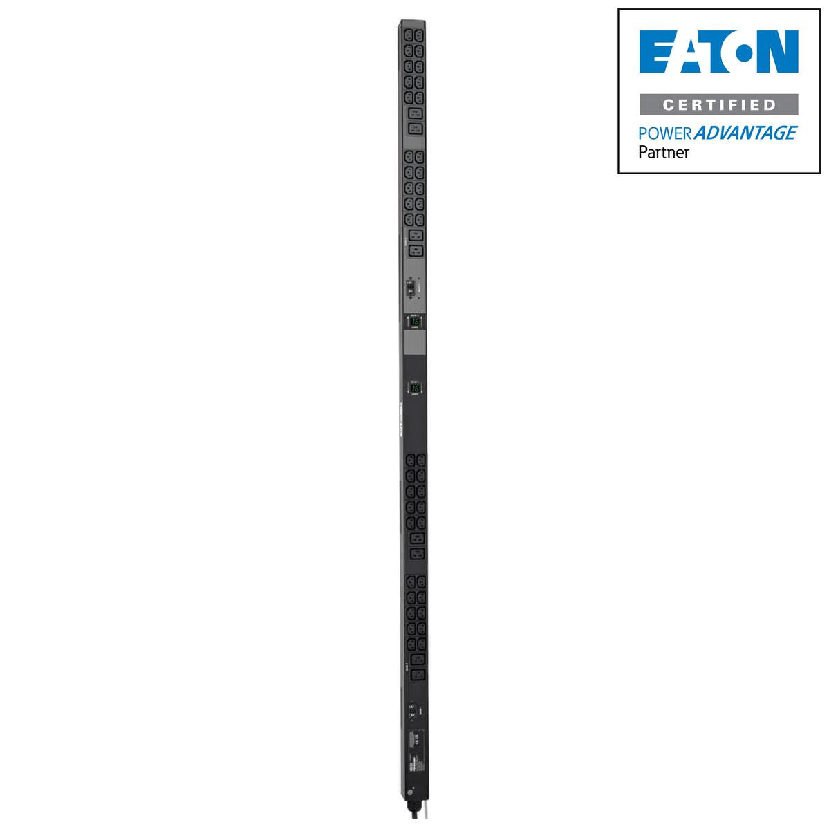 7.7kW Single-Phase Local Metered PDU, 210-240V Outlets (8 C19 and 40 C13), IEC-309 32A Blue Input, 10 ft. Cord, 0U Vertical, TAA, 70 in. PDUMV32HV