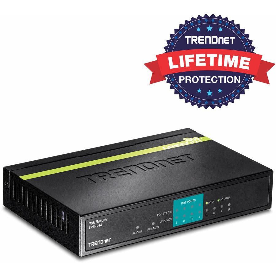 8-Port 10/100Mbps PoE Switch - TRENDnet TPE-S44