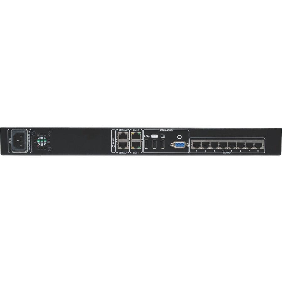 8-Port Cat5 KVM over IP Switch - 1U Rack Mount TAA | Tripp Lite by Eaton B072-008-1-IP