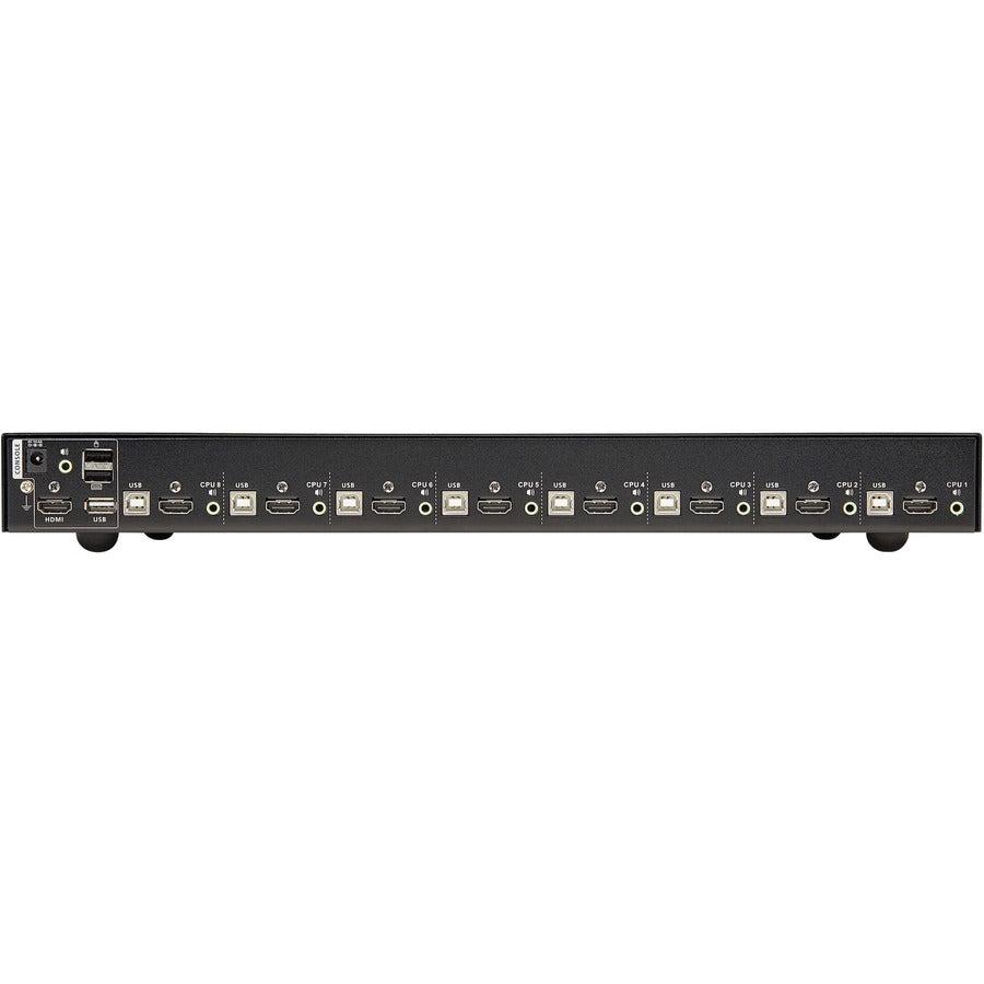 8-Port HDMI USB KVM Switch - Tripp Lite B024-HU08 1U Rack Mount Audio Video