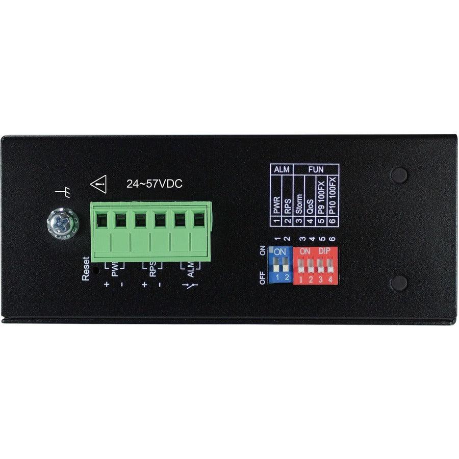 8-Port Industrial Network Switch Gigabit Unmanaged 30W PoE+ SFP DIN Mount - Tripp Lite by Eaton NGI-U08C2POE8