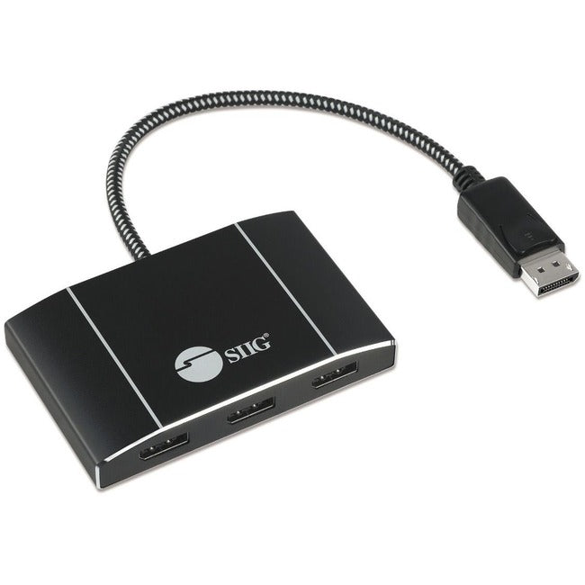 SIIG 8K 1x3 DisplayPort 1.4 to DisplayPort MST Hub Splitter CE-DP0P11-S1