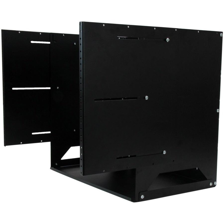 8U Wall Mount Server Rack with Shelf - 2-Post Open Frame Network Equipment | StarTech WALLSHELF8U