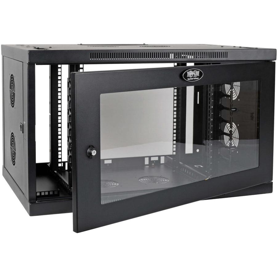 9U Wall Mount Rack Enclosure - Network Equipment Storage Cabinet | Tripp Lite SRW9UDPGVRT