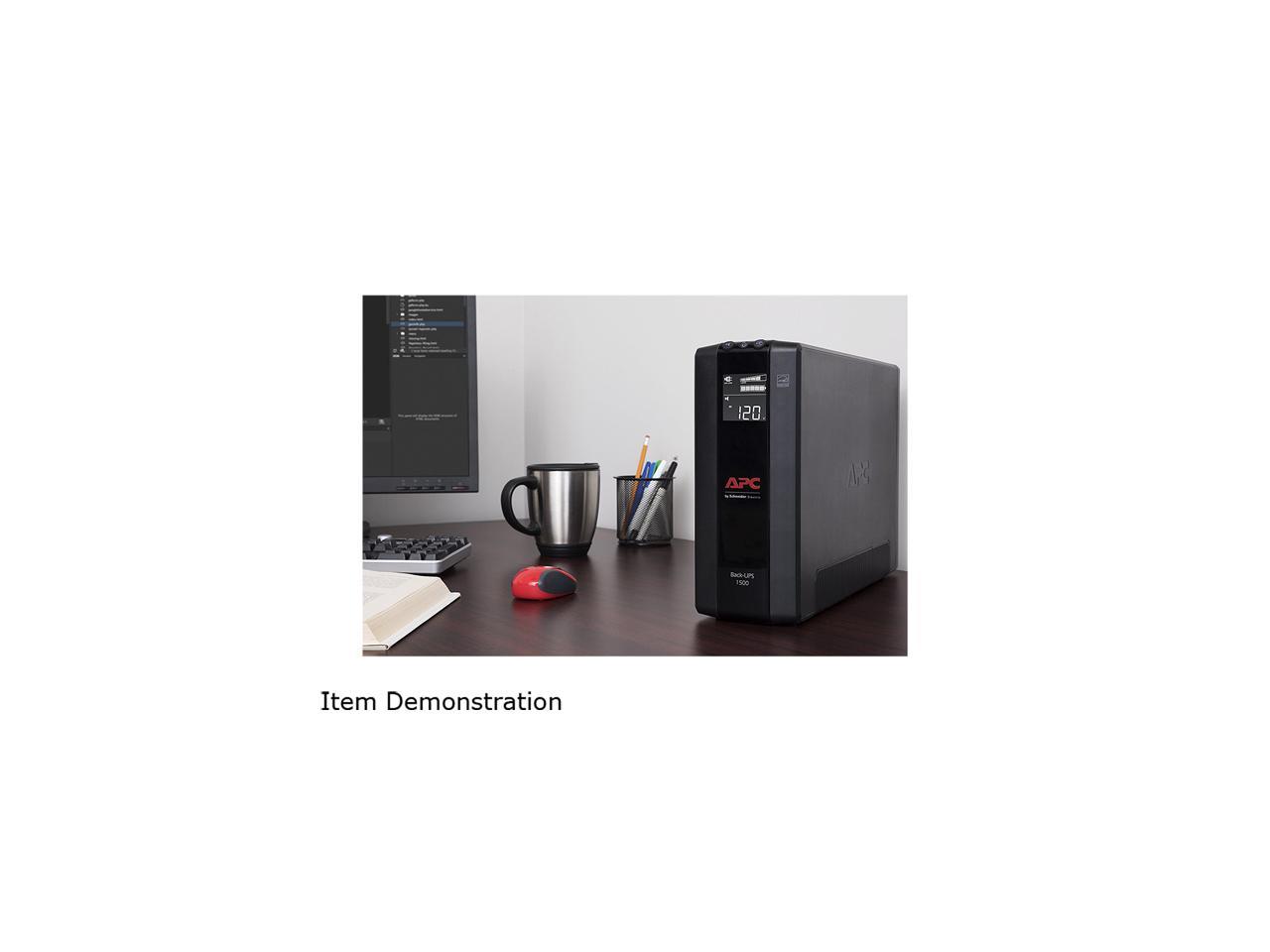 APC Back-UPS Pro 1500VA Tower UPS - Battery Backup with AVR LCD Display | TecISoft BX1500M