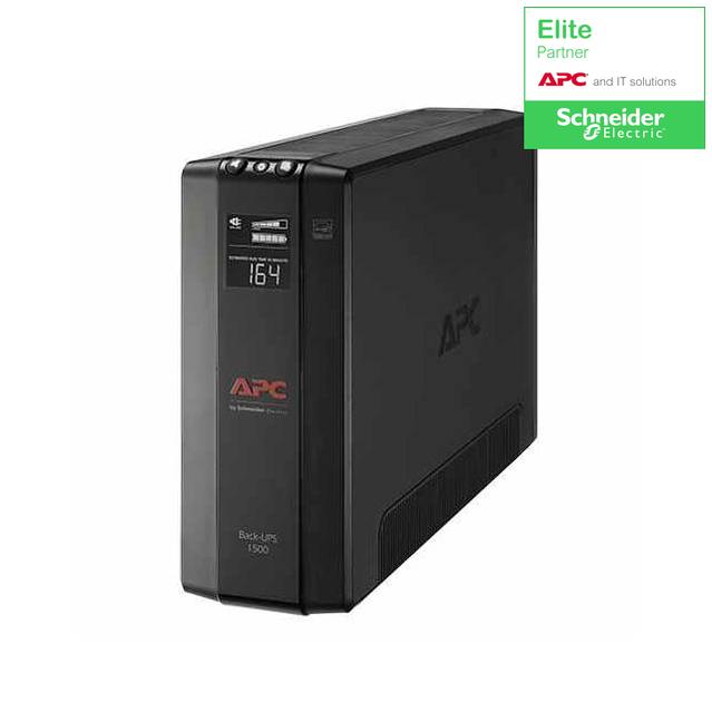 APC Back-UPS Pro 1500VA Tower UPS - Battery Backup with AVR LCD Display | TecISoft BX1500M