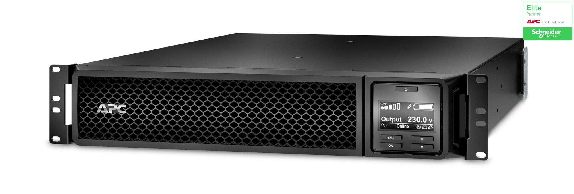 APC Smart-UPS On-Line, 2200VA, Rackmount 2U, 230V, 8x C13+2x C19 IEC outlets SRT2200RMXLI