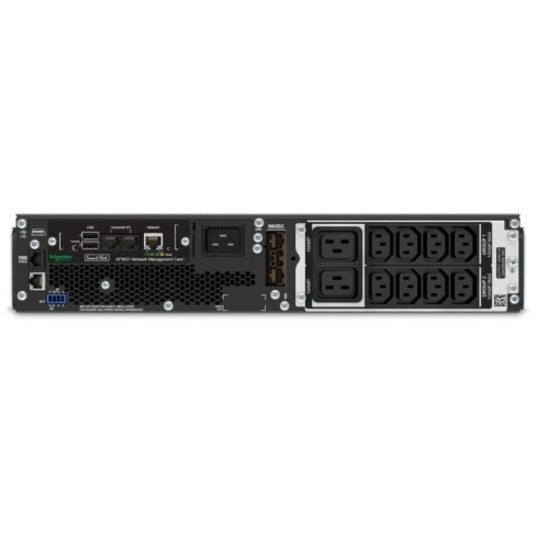 APC Smart-UPS On-Line, 3kVA, Rackmount 2U, 230V, 8x C13+2x C19 IEC outlets, Network Card, Extended runtime, W/ rail kit SRT3000RMXLI-NC