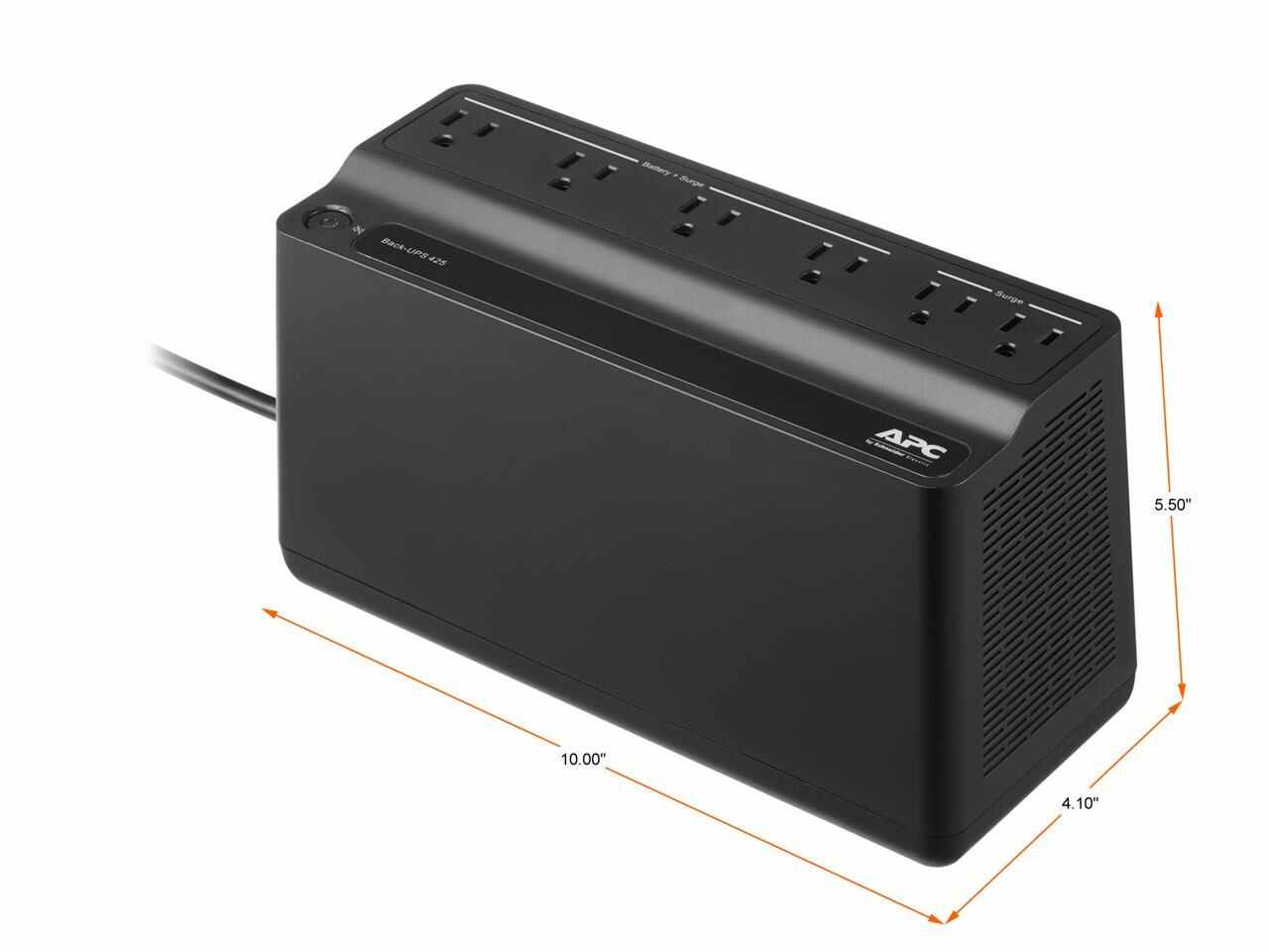 APC by Schneider Electric Back-UPS, 6 Outlets, 425VA, 120V BE425M