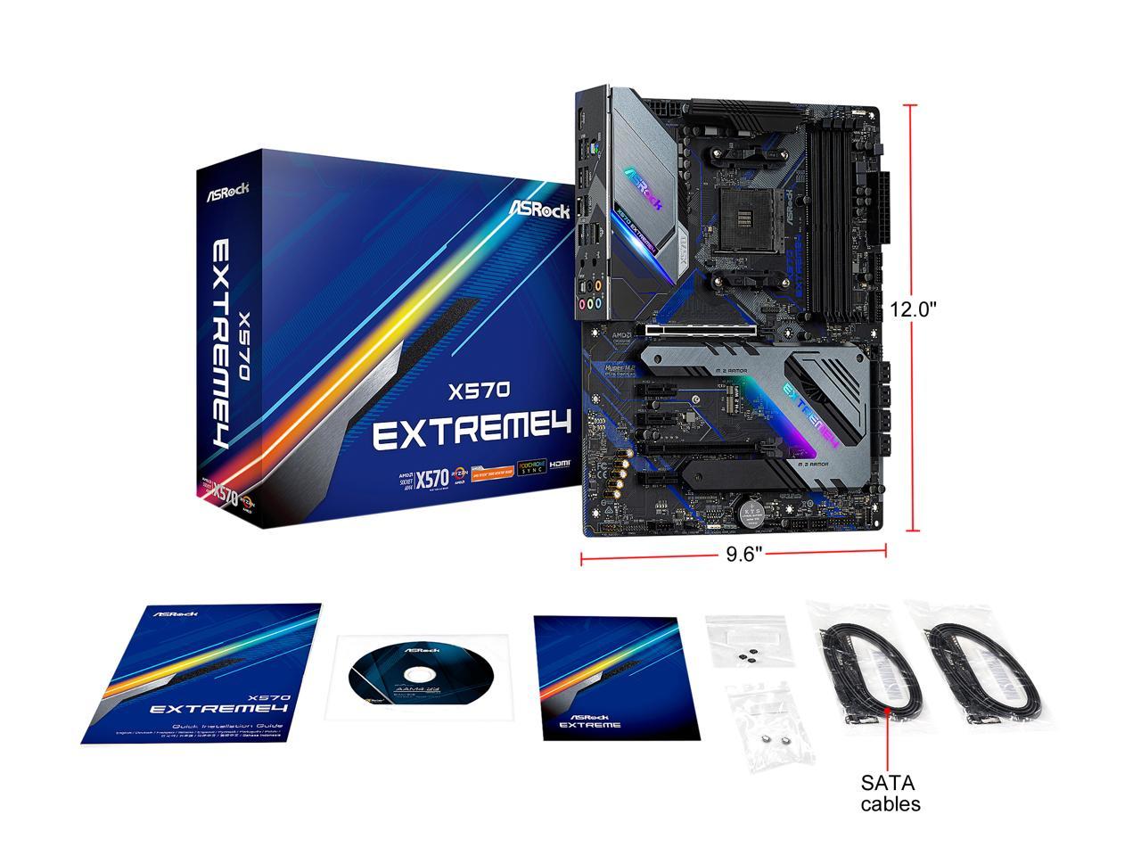 Asrock X570 Extreme4 Am4 Amd X570 Sata 6Gb/S Atx Amd Motherboard