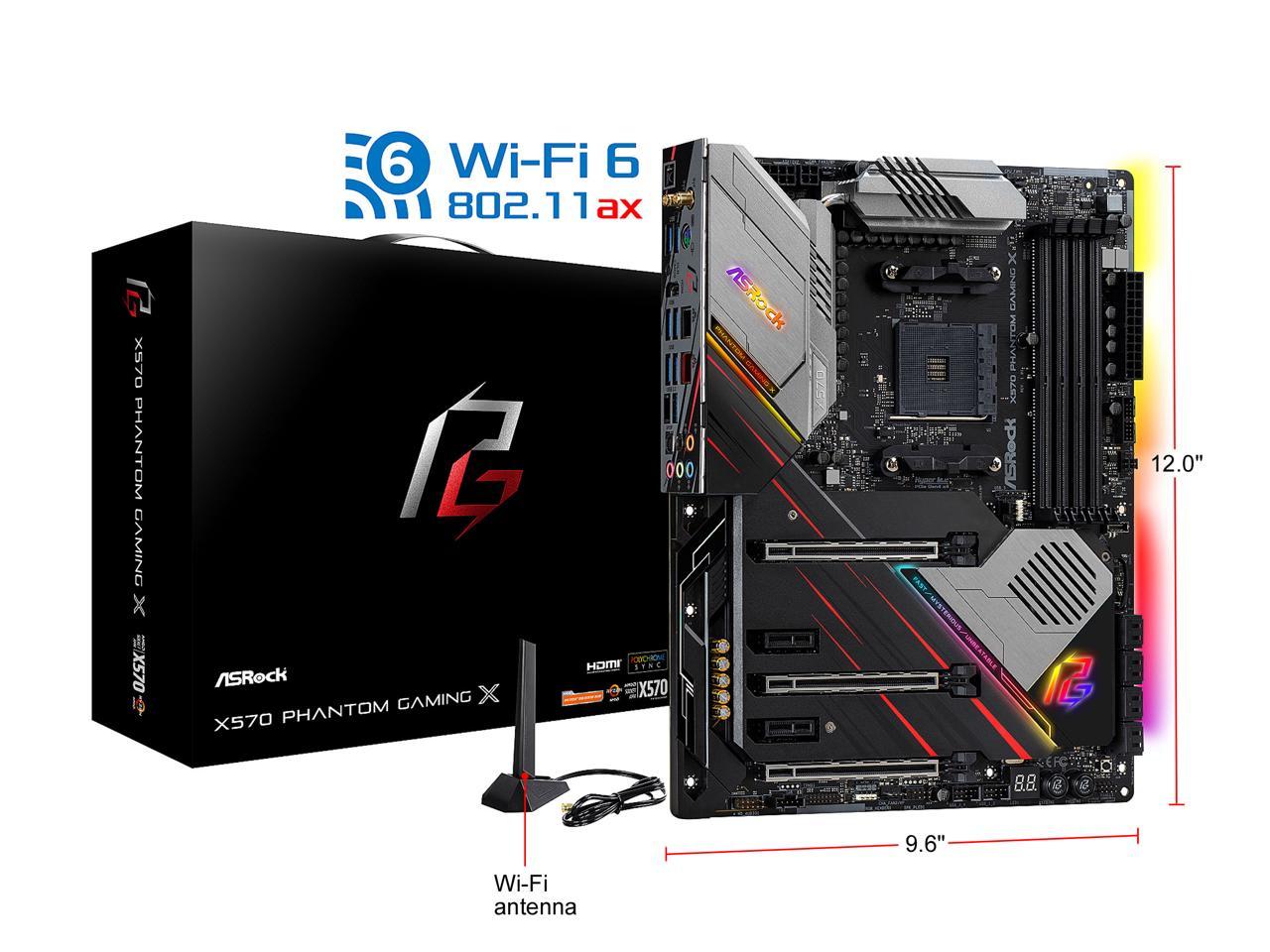 Asrock X570 Phantom Gaming X Am4 Amd Premium X570 Sata 6Gb/S Atx Amd Motherboard4717677338850