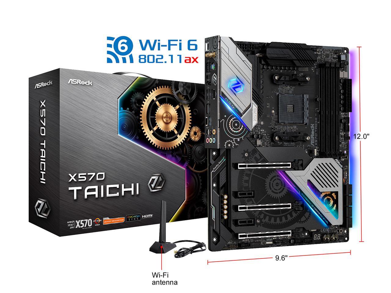 Asrock X570 Taichi Am4 Amd X570 Sata 6Gb/S Atx Amd Motherboard