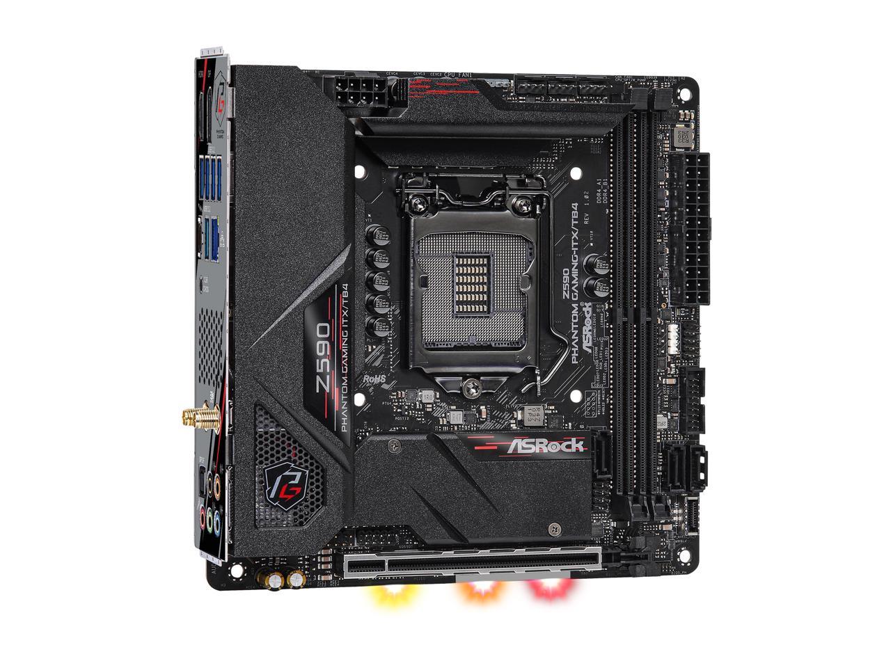 Asrock Z590 Phantom Gaming-Itx/Tb4 Lga 1200 Intel Z590 Sata 6Gb/S Mini Itx Intel Motherboard
