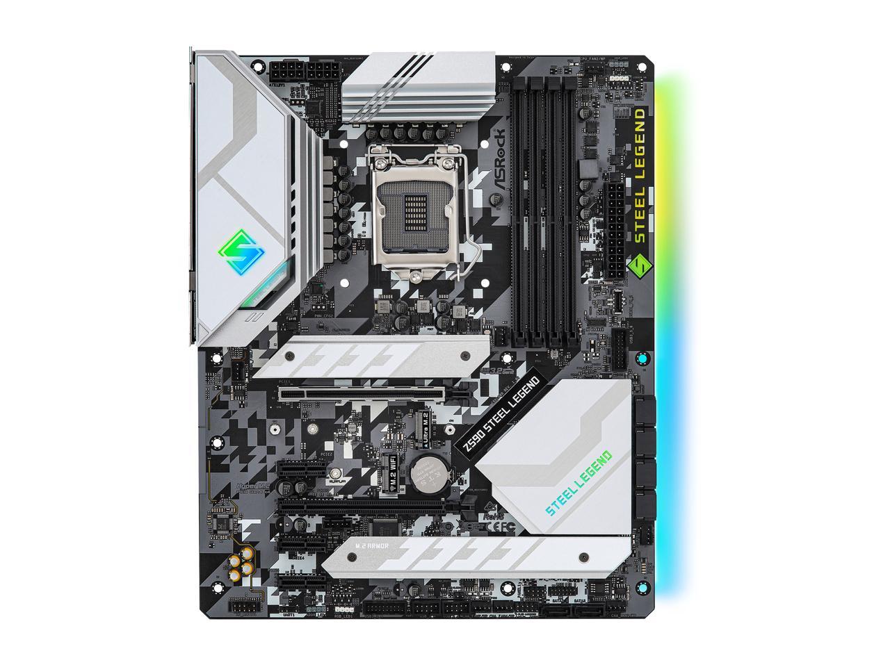 Asrock Z590 Steel Legend Lga 1200 Intel Z590 Sata 6Gb/S Atx Intel Motherboard