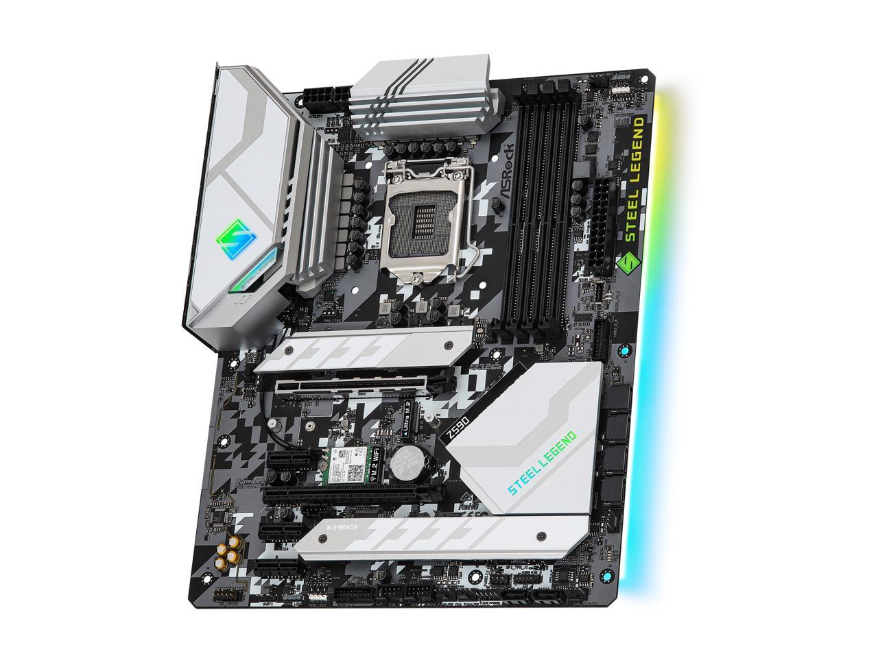 Asrock Z590 Steel Legend Wifi 6E Lga 1200 Intel Z590 Sata 6Gb/S Atx Intel Motherboard