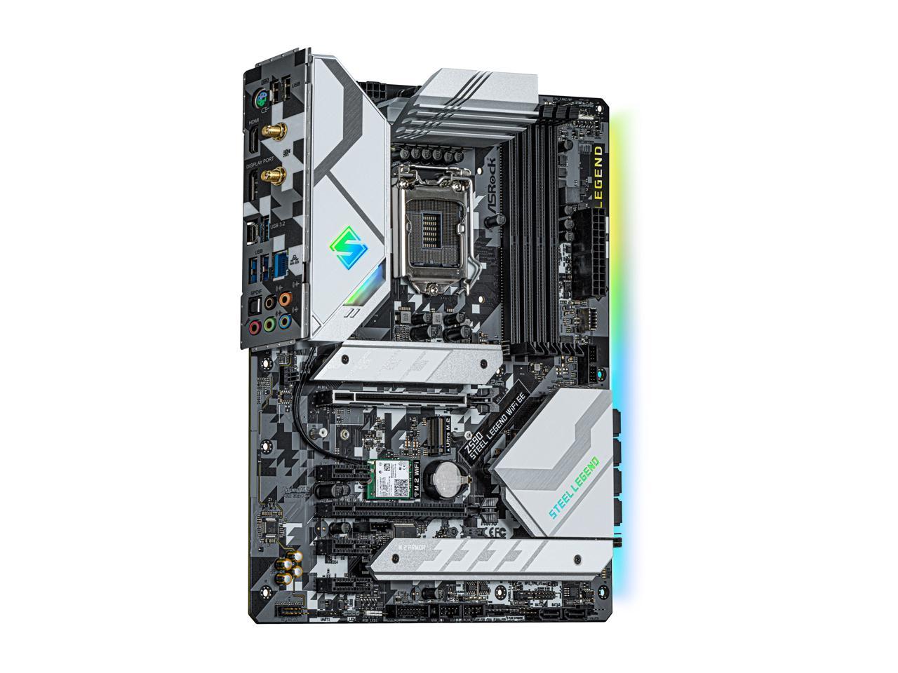 Asrock Z590 Steel Legend Wifi 6E Lga 1200 Intel Z590 Sata 6Gb/S Atx Intel Motherboard