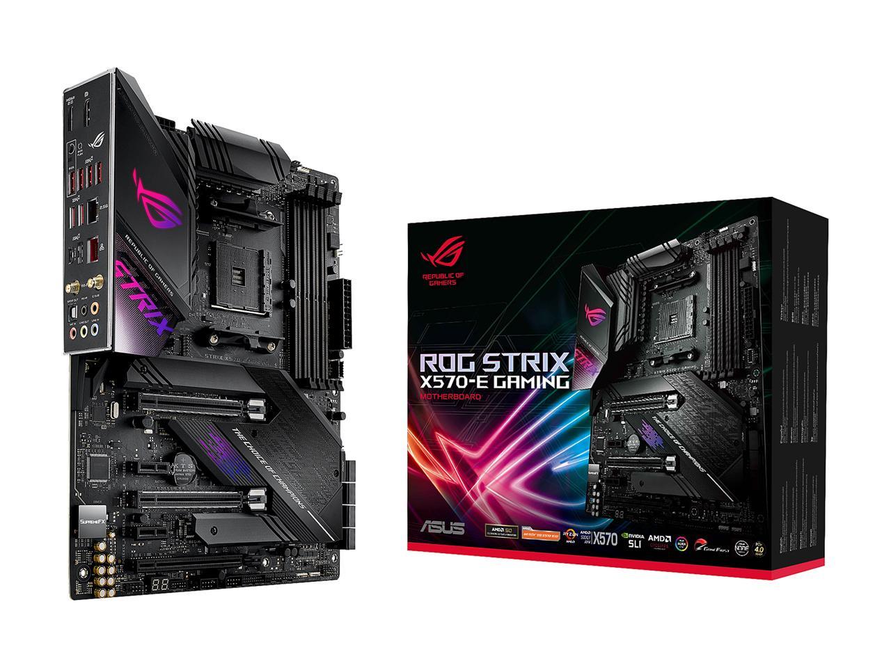 Asus Amd Am4 Rog Strix X570-E Gaming Atx Motherboard With Pcie 4.0, Wifi 6, 2.5Gbps Lan, Dual M.2, Sata 6Gb/S, Usb 3.2 Gen 2