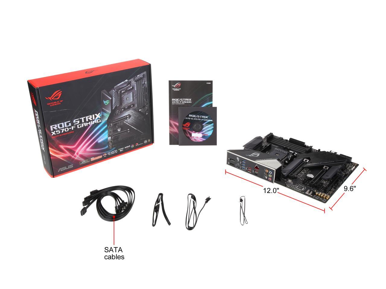 Asus Amd Am4 Rog Strix X570-F Gaming Atx Motherboard With Pcie 4.0, Dual M.2, Sata 6Gb/S, Usb 3.2 Gen 2